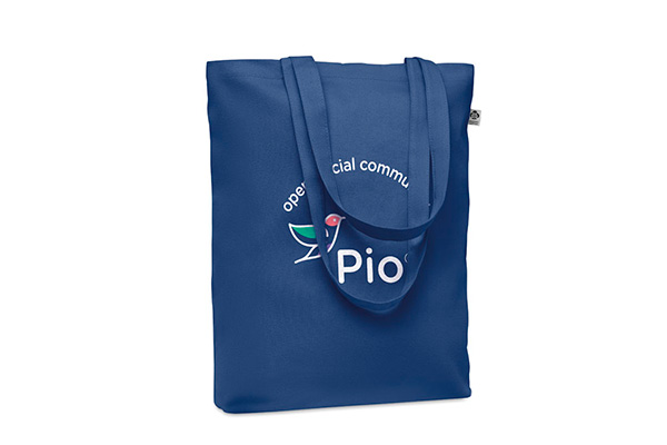 Mulepose i økologsik bomuld med tryk